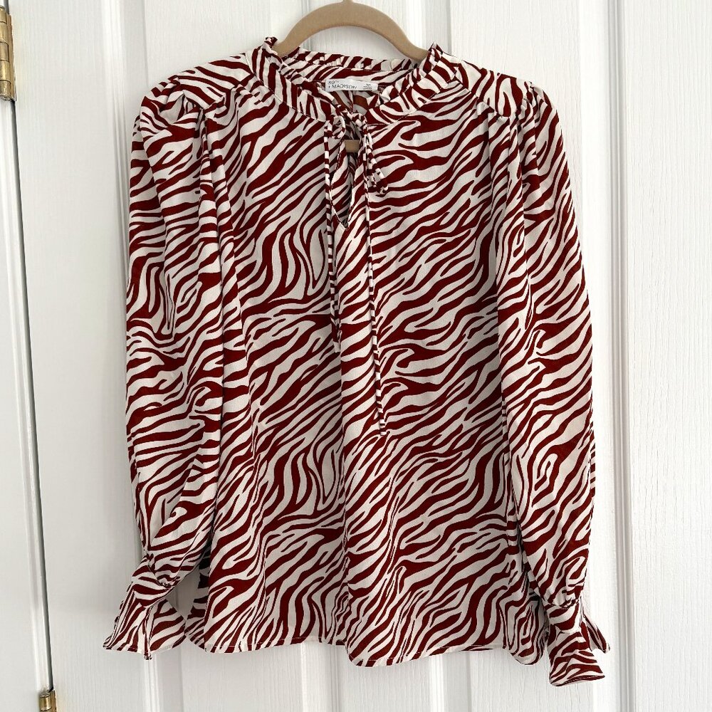 Zebra Stripe Blouse NWT